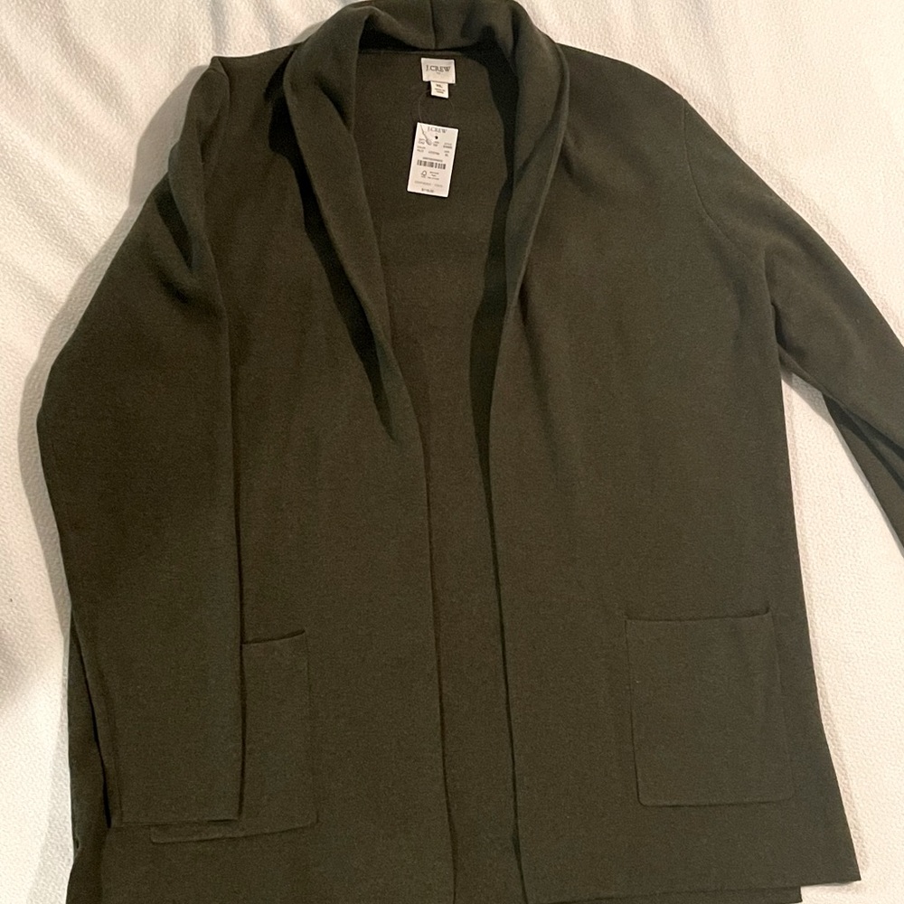Jcrew Factory sweater blazer NWT. Size XL mossy green